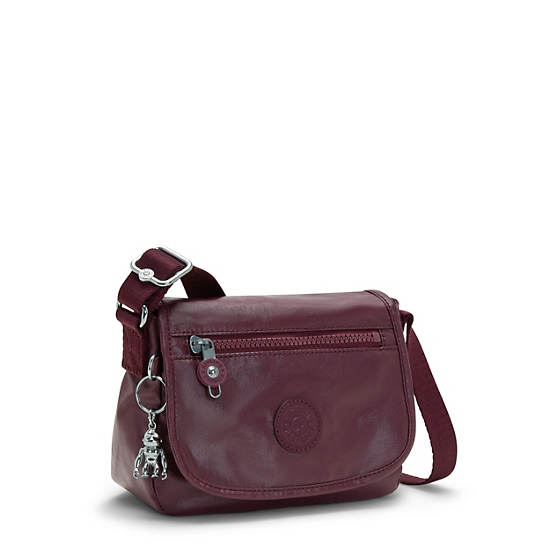 Kipling Sabian Metallic Crossbody Mini Väska Vinröda | SE 1864YX